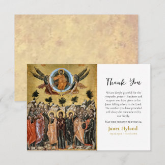 Ascension of Jesus Orthodox Funeral            Thank You Card