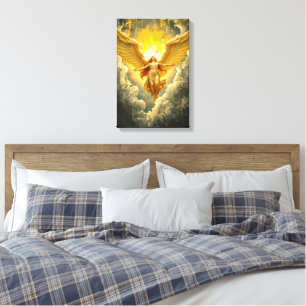 Ascension of Light - Majestic Angelic Artwork Canvas Print