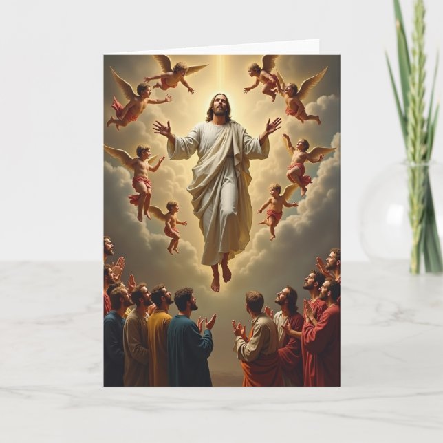 Ascension Scene Greeting Card (Front)