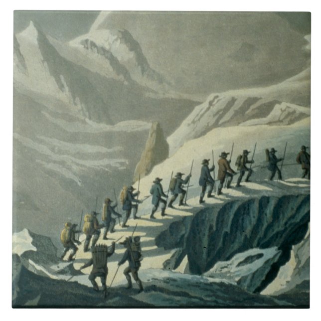 Ascent of Mr. De Saussure to the Summmit of Mont B Tile (Front)