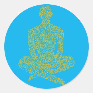 Ascetic (baby w/ yellow) classic round sticker