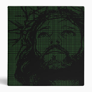 ASCII Art Jesus Crown Of Thorns John 19:30 Binder