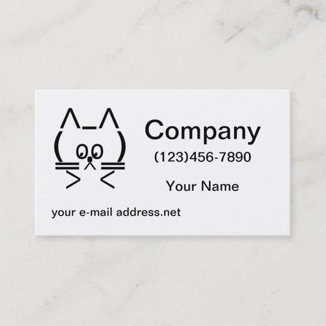 ASCII Cat Business Card (Front)