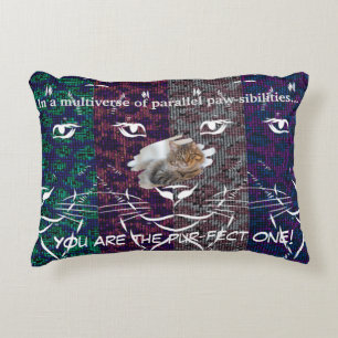 Ascii multi-colored pixelated cats accent pillow