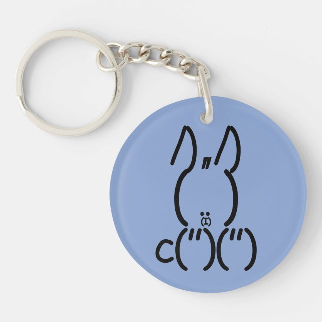 ASCII Rabbit Keychain (Front)