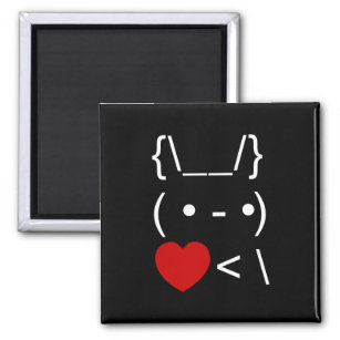 ASCII Bunny Adorable Cute Emoji Rabbit Text Art Poster for Sale by reyners