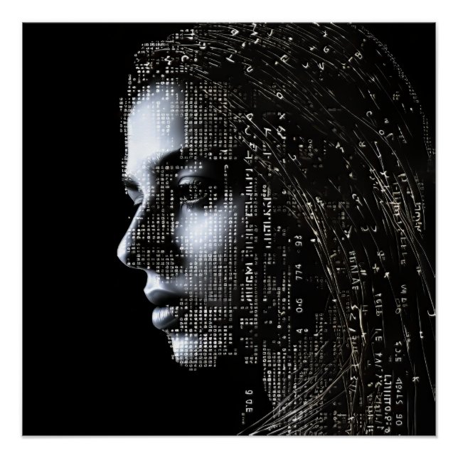 ASCII Woman Scientist Poster (Front)