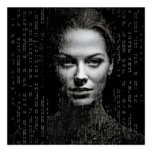 ASCII Woman Scientist Poster