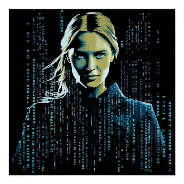 ASCII Woman Scientist Poster (Front)