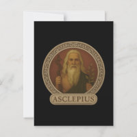 Asclepius Dieu de guérison Carte postale