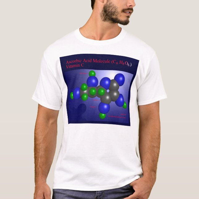 Ascorbic Acid Molecule (front) T-Shirt (Front)