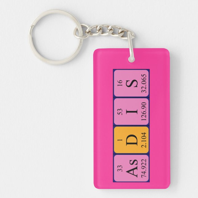 Asdis periodic table name keyring (Front)