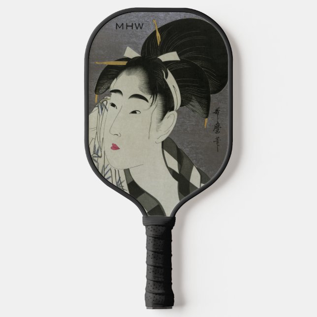 "Ase O Fuku Onna" custom monogram Pickleball Paddle (Front)