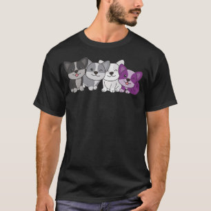 Aseual Flag Pride Lgbtq Dogs Aseual Corgi-48 T-Shirt