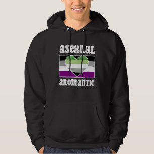 Asexual Aromantic Pride Flag Cute  Ace Aesthetic Hoodie