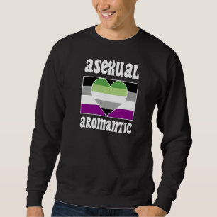 Asexual Aromantic Pride Flag Cute Ace Aesthetic Sweatshirt