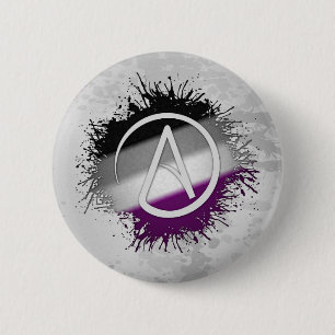 Asexual Atheist Symbol 2 Inch Round Button
