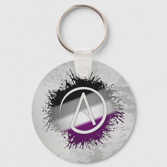 Asexual Atheist Symbol Keychain (Front)
