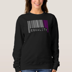 Asexual Barcode Pride Equality Cute Ace Aesthetic Sweatshirt