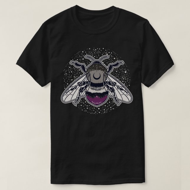 Asexual Bee Proud LGBT Pride Flag T-Shirt (Design Front)