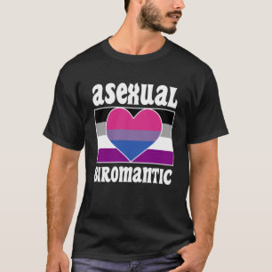 Asexual Biromantic Pride Flag Cute Ace Aesthetic T-Shirt