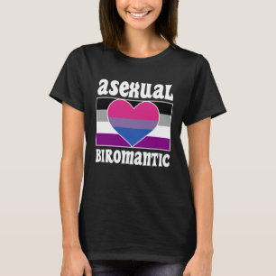 Asexual Biromantic Pride Flag Cute  Ace Aesthetic T-Shirt