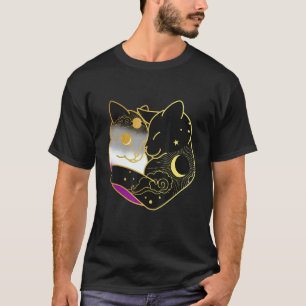Asexual Cat Heart Ace Pride Flag Lgbt Demisexual G T-Shirt