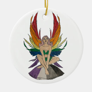 Asexual Faerie Ceramic Ornament