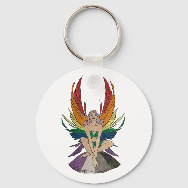 Asexual Faerie Keychain (Front)