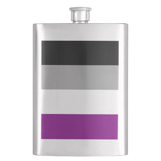 Asexual Flag Classic Flask (Front)