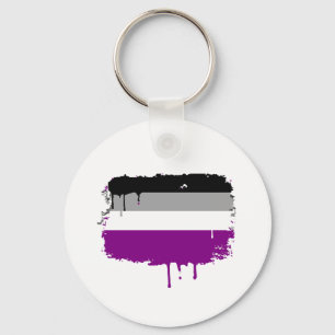ASEXUAL FLAG DRIPPING KEYCHAIN