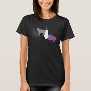 Asexual Flag LGBTQ Cats Pride Cat 1 T-Shirt