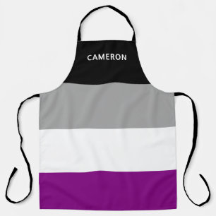 Asexual Flag Monogrammed Apron