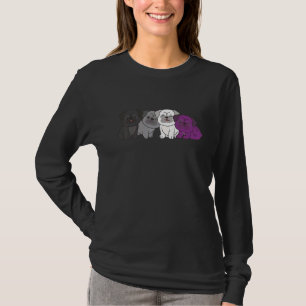 Asexual Flag Pride Lgbtq Dogs Asexual Pug   T-Shirt