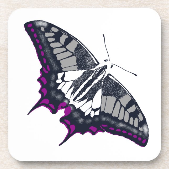 Asexual Flag Swallowtail Butterfly Coaster (Front)