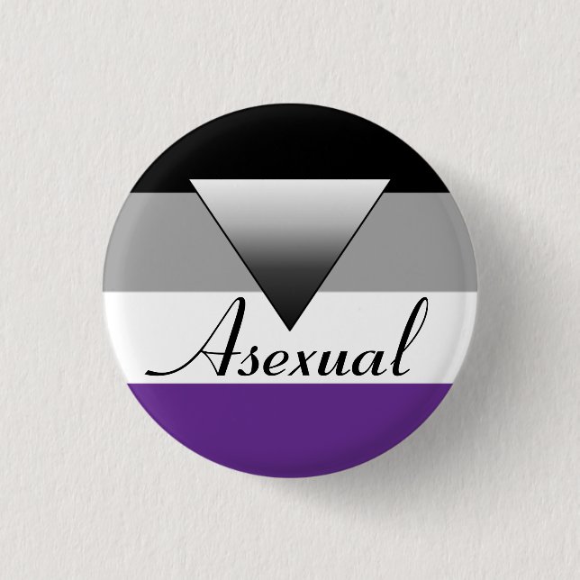 Asexual Flag & Triange Badge Pin (Front)