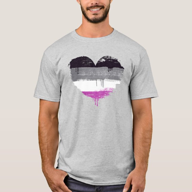 Asexual Heart Pride T-Shirt (Front)