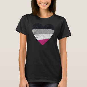 Asexual Heart with Ace Flag  Asexuality Pride Mont T-Shirt