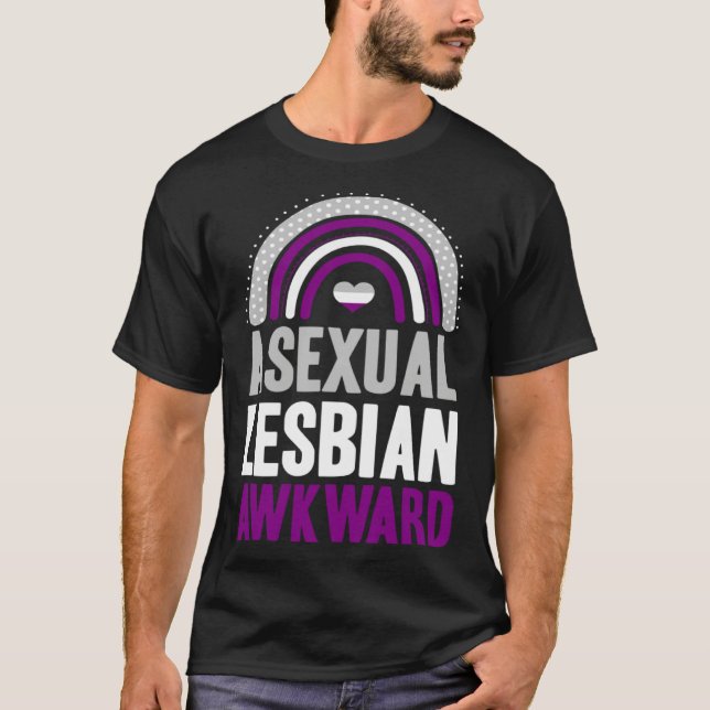 Asexual Lesbian Awkward Asexual Pride Bohemian Rai T-Shirt (Front)