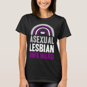 Asexual Lesbian Awkward Asexual Pride Bohemian Rai T-Shirt