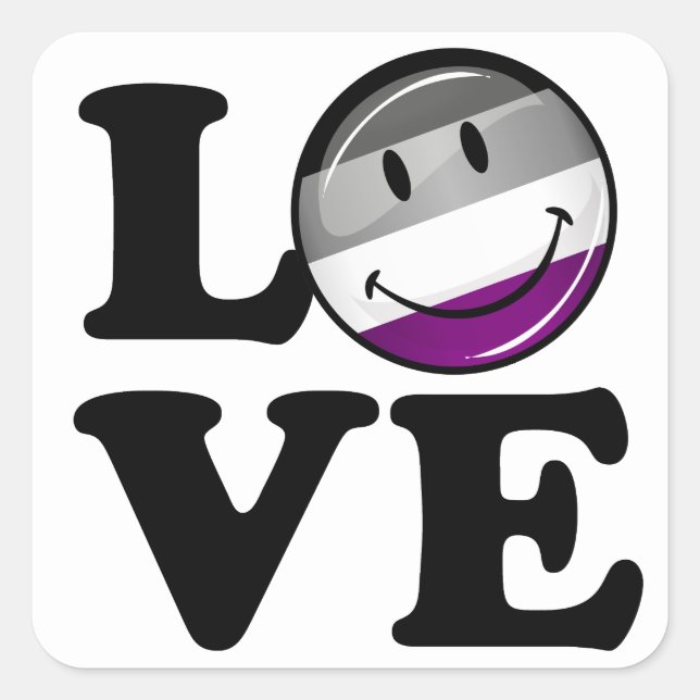 Asexual Love Pride Flag Square Sticker (Front)