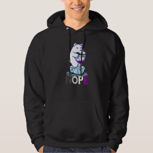 Asexual Nope Bear Broken Heart Lgbqa Asexual Pride Hoodie