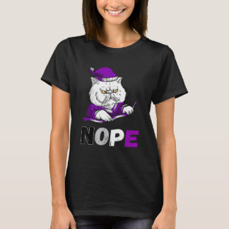 Asexual Nope Cat No Ace Asexual Flag Lgbqa Pride A T-Shirt