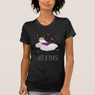 Asexual Not A Phase Asexuality Flag Moon T-Shirt