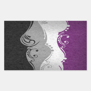 Asexual Ornamental Flag Sticker