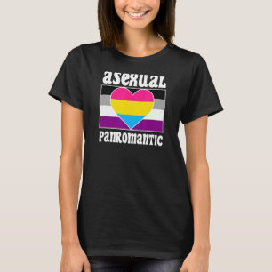 Asexual Panromantic Pride Flag Cute  Ace Aesthetic T-Shirt