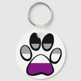 Asexual Pawprint Keychain