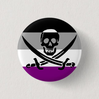 Asexual Pirate Pride Flag Button