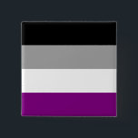 Asexual Pride 2 Inch Square Button<br><div class="desc">FIND MORE GAY APPAREL AT: http://www.GlbtShirts.com Celebrate your pride from "Gay" to "Z" - Gay,  Lesbian,  Bi,  Trans,  Queer,  and Intersexed Apparel for everyone. Gay T-shirts,  Lesbian T-shirts,  Gay Pride Gear,  Gay Humour Tees,  Gay Stickers,  Gay Buttons,  Gay Mugs,  and more! http://www.GlbtShirts.com</div>