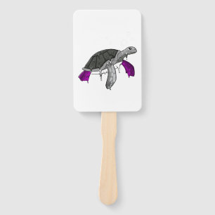 Asexual Pride Ace Flag Sea Turtle Subtle LGBTQ Hand Fan